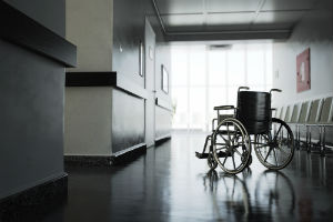 empty-wheelchair-in-nursing-home