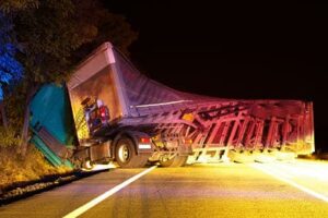 Minooka truck rollover accident